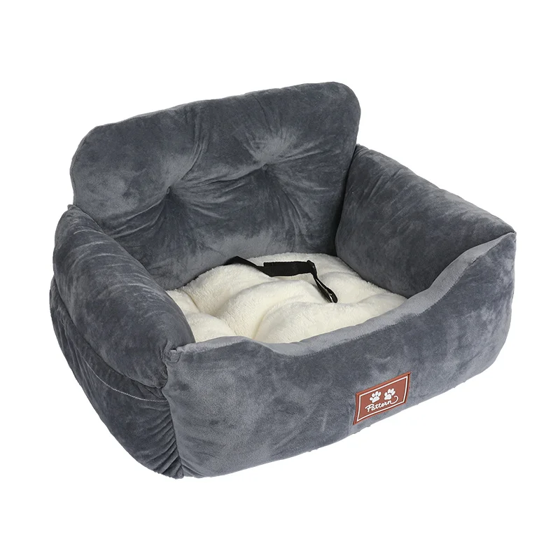 Синий Vehicle Pet Pad Safety Dog House Dog Safety Seat Pet car Kennel Dual-purpose dog bed Pet beds for cars - Цвет: Синий
