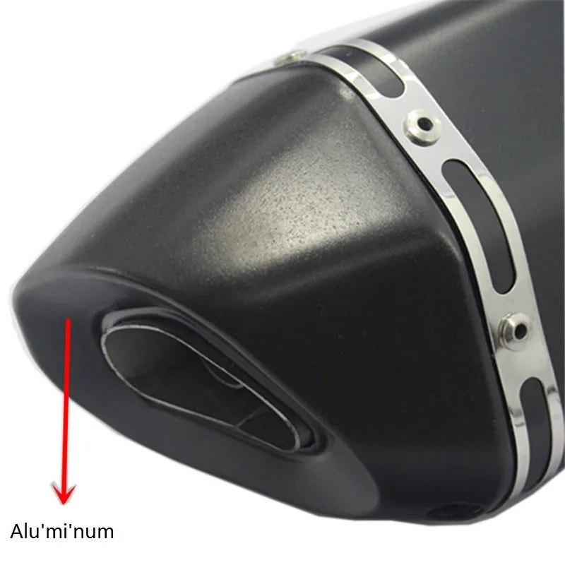 485 мм модифицированный Akrapovic moto rcycle глушитель выхлопной трубы escape moto глушитель для Z750 Z800 Z1000 TMAX530 mt07 mt09 KTM ATV - Цвет: rear alimunum