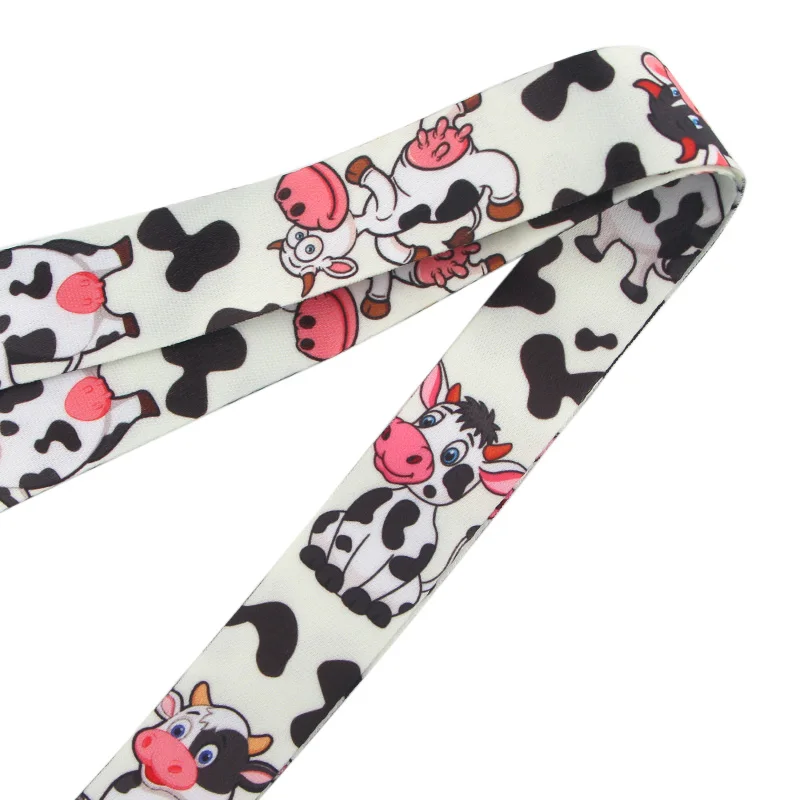 Homegaga ремешки с мультяшным принтом коровы для ключей телефона стильный значок для удостоверения личности студенческий держатель для карт ремешок на шею веревка подарки D2405