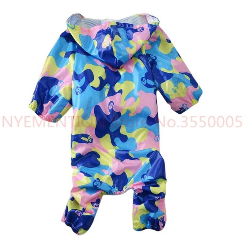 S/M/L/XL Одежда для собак, Щенячий камуфляж, непромокаемый плащ с капюшоном, дождевик для маленьких собак, куртка для питомцев 10 шт