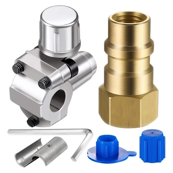 

2Pcs A/C Retrofit Valve with Dust Cap Converts R12 to R134A Fit 7/16 Inch Low Side Port BPV-31 Valve Replace AP4502525
