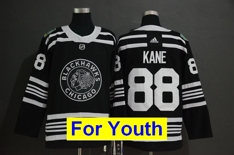 Новые Детские Молодежные Майки Chicago atrick Kane Jonathan Toews Duncan Keith Corey Crawford - Цвет: Фиолетовый