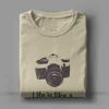 Vintage Chic Life Is Like A Camera T-Shirts for Men Cotton T Shirt Photographer Short Sleeve Tees Plus Size Clothing ► Photo 3/6