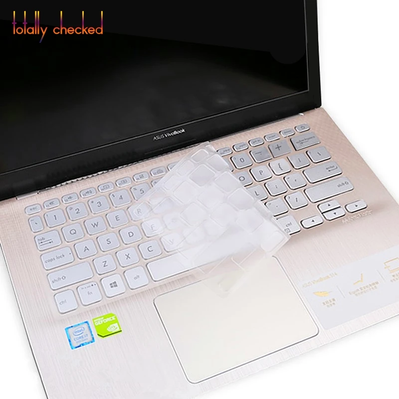 clear Силиконовая защита для клавиатуры ноутбука кожного покрова для ASUS VivoBook 1" ноутбук 2019X412 мкФ X420UA X420U X420 X420CA X420C 14 дюймов - Цвет: clear