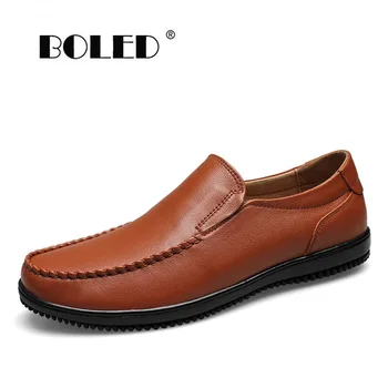 

Full grain leather men shoes leather casual shoes top quality men flats shoes men handmade loafer for men Dropshipping