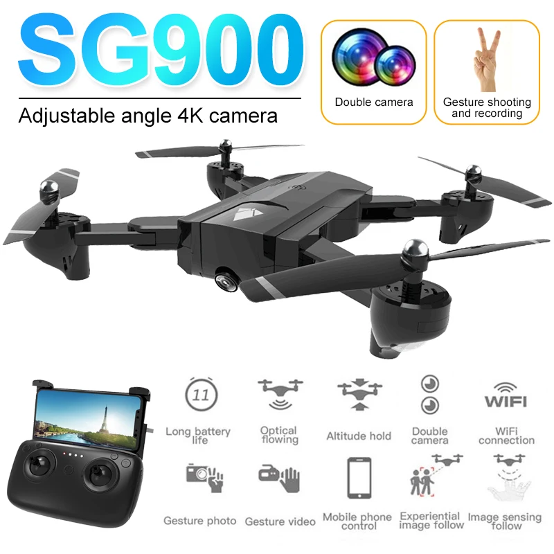 

Foldable RC Drones with Dual Camera HD 1080P/4K RC Quadcopter Toy for Kids With APP Control Gesture Photography Optical Flow Positioning