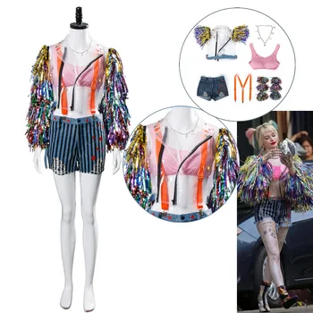 

Birds Of Prey Cosplay Costume The Fantabulous Emancipation Of One Quinn Cheerleader Dress Adult Women Halloween Outfit
