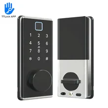

TTlock App Remotely Bluetooth Smart Deadbolt Lock Fingerprint Auto Door Lock Handle Free Keyless Digital Lock For Home Office