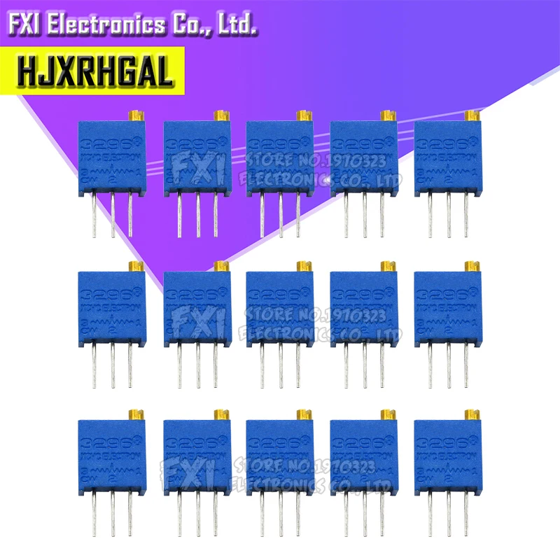 15 шт. 3296 Вт 100ohm 2Mohm 0 5 переменные резисторы многооборотный Подстроечный резистор