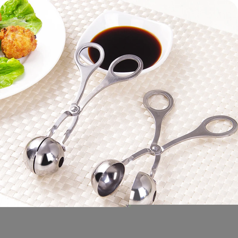 Meatball Maker Плесень 304 из нержавеющей стали мягкие DIY рисовое мясо рыбы аппарат для лепки рисовых шариков Совок клип простая конструкция кухонный инструмент
