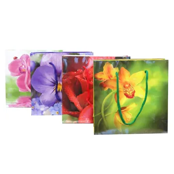 

Gift bags Bagland, "Flowers 12", Paper-160g/m2, pack of Saving-12 To. Assorted, 17cm x 17cm x 6cm