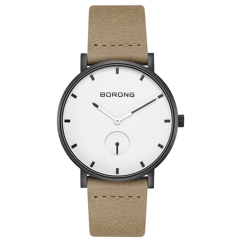 leather white Мужские часы 40 мм из нержавеющей стали, быстросъемные часы, водонепроницаемые часы, Япония, Mov't часы, инвентарь - Цвет: leather white