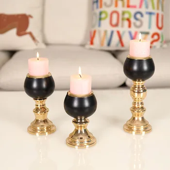 

IMUWEN Metal Candle Holder Gold Candlestick Wedding Candle Stand Exquisite Table Candlestick For Home Hotel Decor