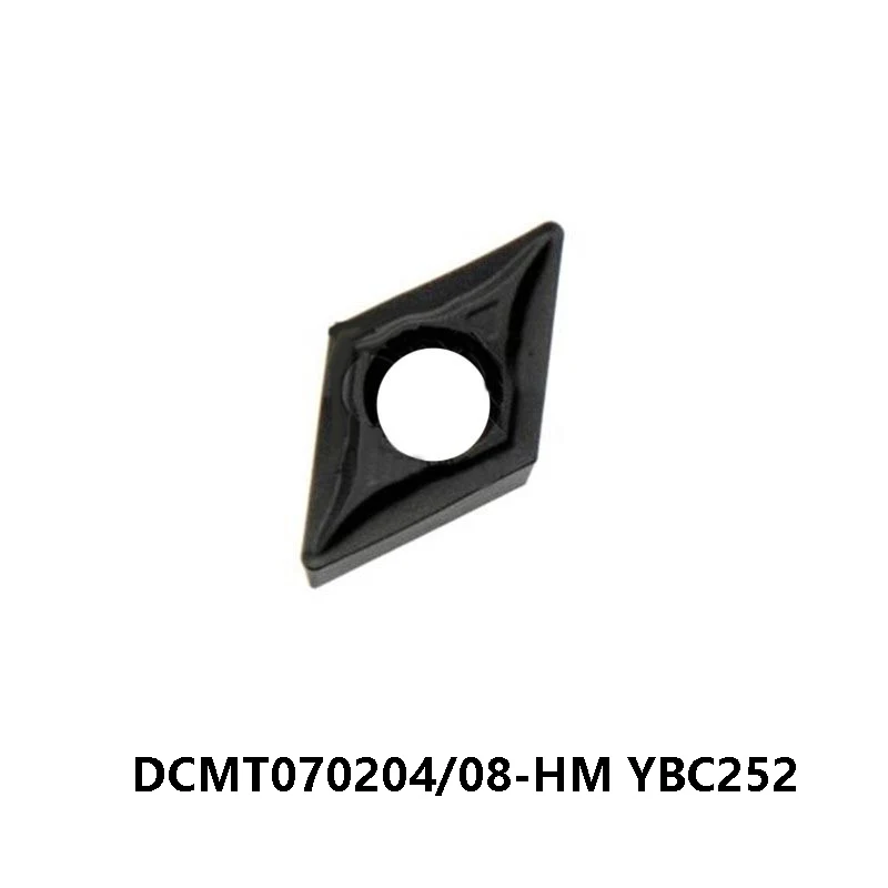 

Original DCMT070204-HM DCMT070208-HM YBC252 Carbide Inserts for Steel DCMT 070204 070208 Lathe Cutter Turning Tools Cutting