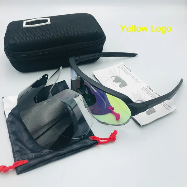 3 lens Polarized 2 Спортивные мужские и женские очки с 3 линзами для езды на велосипеде, шоссейные, велосипедные, Mtb очки, солнцезащитные очки для бега, езды на мотоцикле - Цвет: 3 lens Polarized 2
