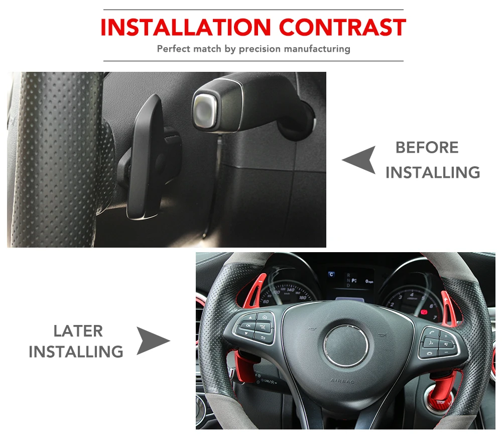 1 пара автомобиля рулевое колесо сдвиг Paddle Shifter расширение для Benz A B C E GLE класс CLS W177 W205 W213 C257 X253