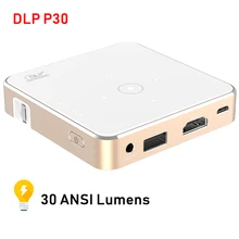 2021 P30 Mini Portable Projector Full HD1080P Multimedia System Video Beamer for Home Cinema White/Black