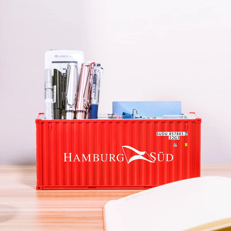 Simulation Shipping Container Model 20ft Mini Toys Logistics Container MultiFunction Pen Holder Office Must be Gift Custom LOGO toy boats Diecasts & Toy Vehicles