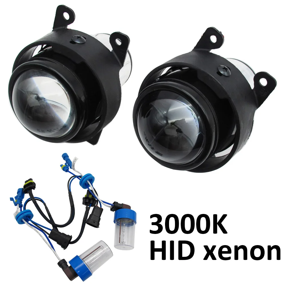 Автомобильный стиль 2,5 дюйма линзы проектора bi xenon комплект H11 лампы кристально чистые Противотуманные фары для Jeep Cherokee противотуманные фары - Цвет: 3000k gold yellow