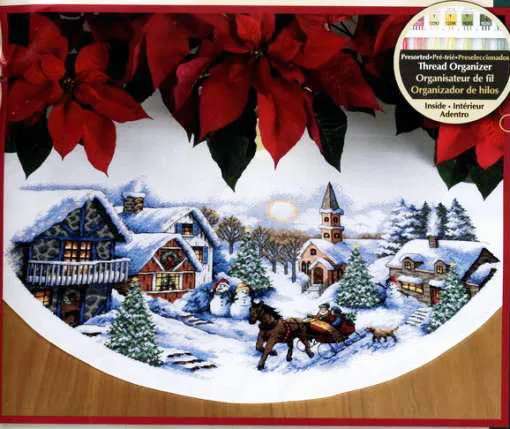 Dim-8830 Natale Snow Night Table Runner 79-42 Contati 14Ct 18Ct 25Ct 22Ct Set Punto Croce Kit Punto Croce Ricamo