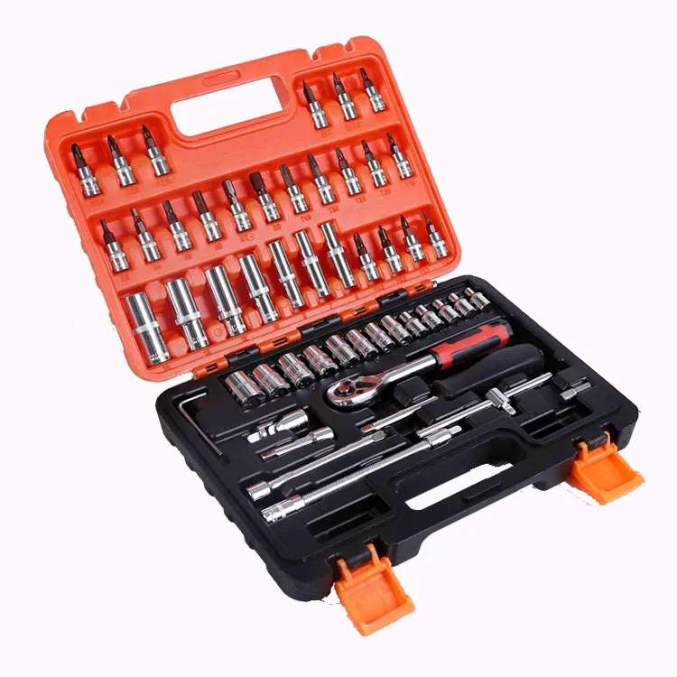 

Car Tool Sleeve 53 Pieces Combined Tool Socket Wrench Hardware Tools CR-V Ratchet Wrench
