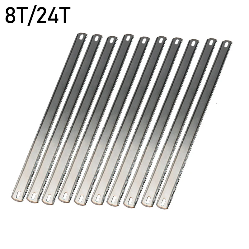 12-Zoll-Ersatzblätter für Metallsägen mit Doppelzähnen, 8 Zähne/24 Zähne, feine/grobe Zähne, 300 mm Handsägeblatt zum Schneiden von Holz und Metall