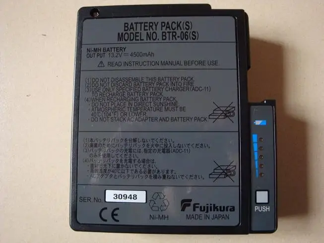 DHL японский Fujikura BTR-06S аккумулятор 13,2 V 4500mAh для FSM-50S/50R/17 S/17R сварочный аппарат