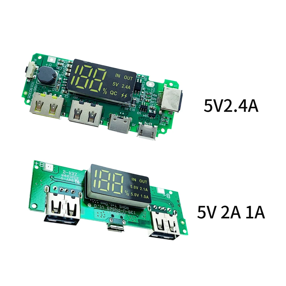 Модуль Mini 5v Dual USB для самостоятельной сборки мобильного блока питания печатная