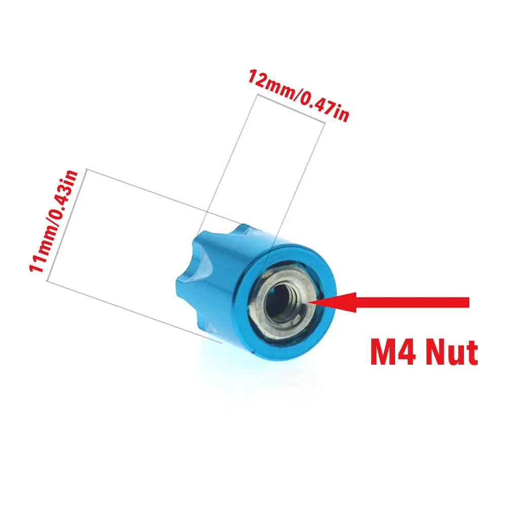 4 шт., пульт дистанционного управления, гайка колеса автомобиля, Центральная крышка, Пылезащитная гайка M4, гайка RC, автомобильные аксессуары для TRX4 SCX10 90046 D90 1:10 1:8 автомобилей