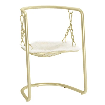 

Dining chair Nordic modern minimalist balcony chair creative home net red ins swing chair wrought iron tea lounge chair