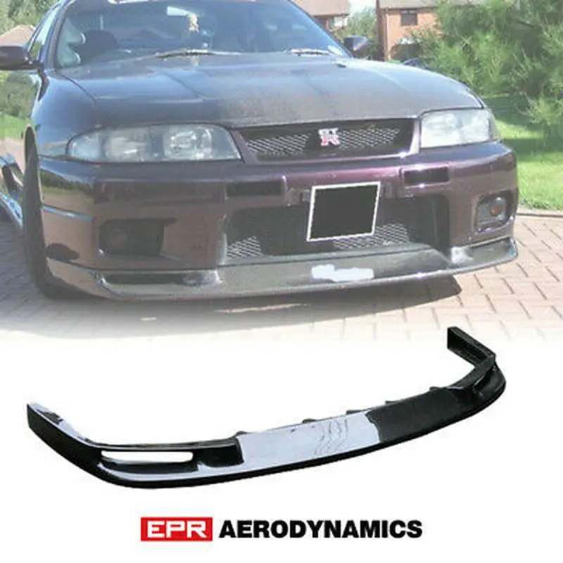 Для Nissan Skyline R33 GTR Jun Style углеродное волокно черный глянцевый бампер для переднего