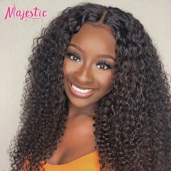 

Kinky Curly Human Hair Wigs Lace Frontal Wig 150% Density Full HAIR Kinky Curly Lace Front Human Hair Wigs For Black Women