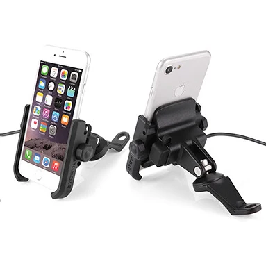 Rearview Charging Алюминий сплав зеркало заднего вида для мотоцикла держатель мобильного телефона Зарядное устройство мотоциклетное крепление подставка Поддержка для iPhone Xs Max XR 8 gps - Цвет: Rearview Charging