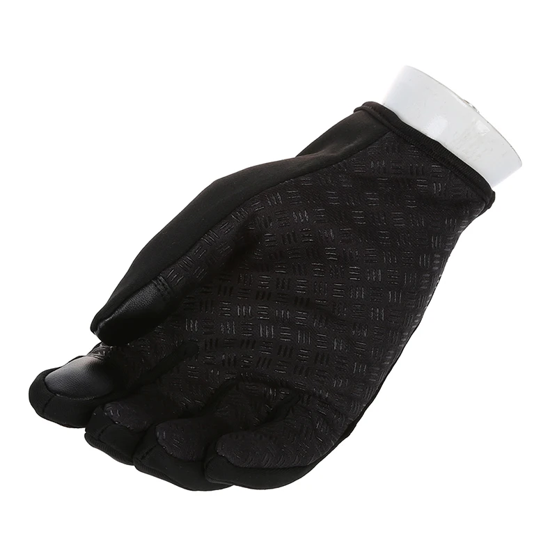 Unisex Touch Screen Fleece Thermal Winter Warm Gloves for Outdoor Cycling Skiing Hiking Black