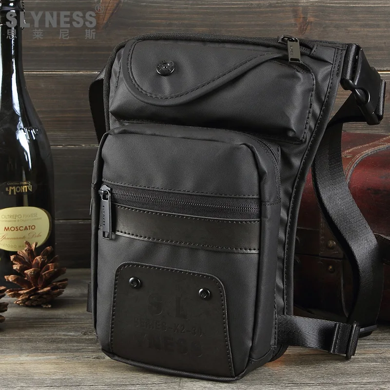 

New Style Trend Waterproof Nylon Material Sports Leg Europe Men Multi-functional Oblique Bag