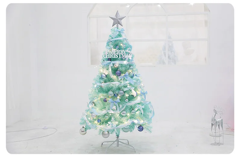 Рождественская елка украшения синие рождественские украшения аксессуары для дома ленты Санта мяч ремесла вечерние Декор витрины