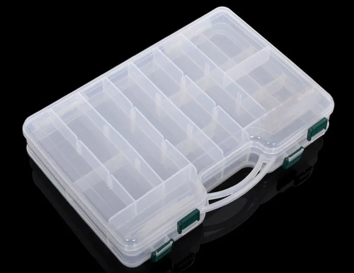 

Hunting Fishing Gear Double Layer Lure Box Tool Box Toolbox Hard Bait Box Artificial Bait Double-Sided Hand Will