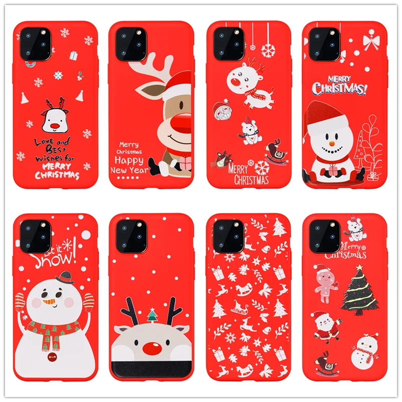 Чехол для Funda iphone 11 Pro Рождественский олень Санта-Клаус чехол |