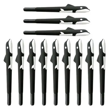 

12pcs Dolphin-shaped Gel Pens Lovely Signature Pen for Store