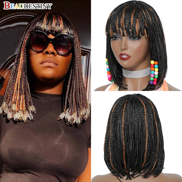 NeatandSleek  Ombre Box Braided Wig With Bang