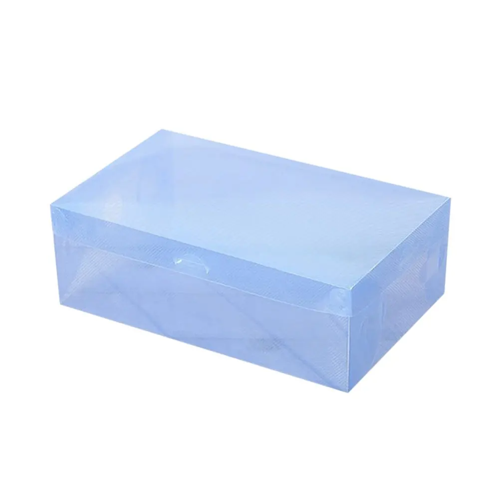 PP Plastic Shoe Boxes Universal Storage Organizer Stackable Space Saving Flip Type Drawer Box for Slippers Sandals Sport Shoes | Дом и сад