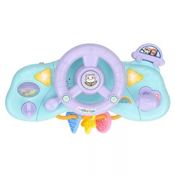 

Baby Instruments Simulation Steering Wheel Musical Handbell With Light Developing Educational Toys for Children Birthday Gift