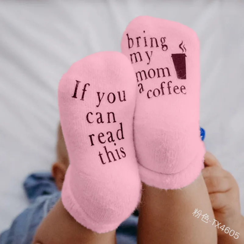 Носки для малышей; Новинка года; короткие детские носки без пятки с буквенным принтом для мальчиков и девочек; Мягкие хлопковые носки с рисунком для малышей