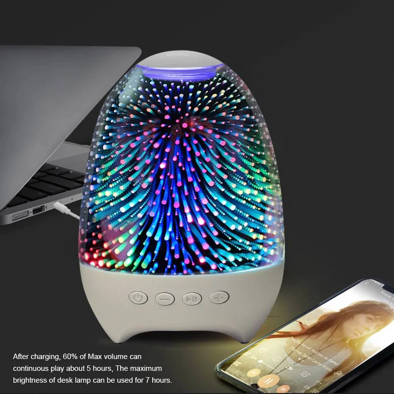 LED Bluetooth Колонка Беспроводная портативная звуковая коробка стерео fm радио
