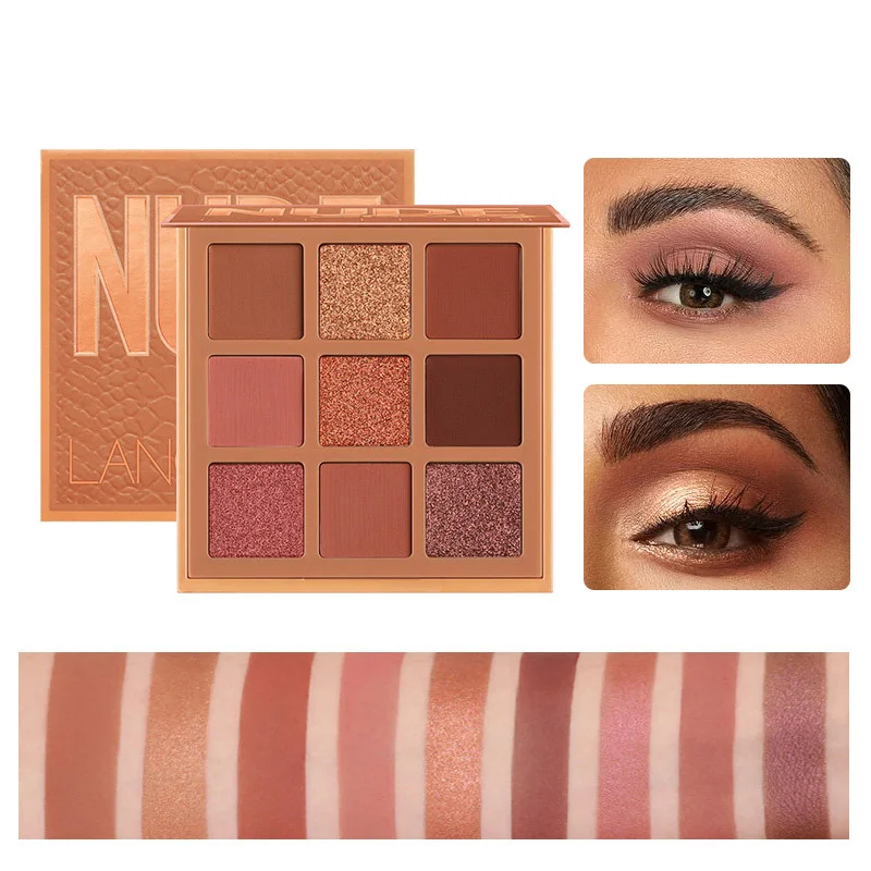 Mode eyeshadow palette 9 Kleuren Matte Oogschaduw palette Glitter oogschaduw Make Up Naakt Make set Korea Cosmetica|Eye Shadow| - AliExpress