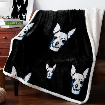 

Pet Dog Chihuahua Throw Blanket Bedspread Coverlet Soft Warm Fleece Blankets And Throws Christmas Decor Blankets For Beds