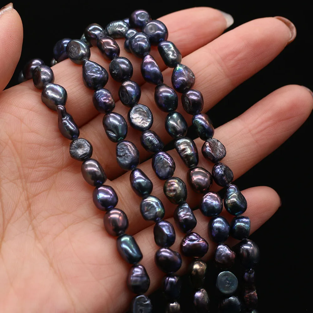 

Natural Freshwater Black Pearl Irregular Beads Loose Pearls Bead For Jewelry Making DIY Charms Bracelet Necklace Accessories