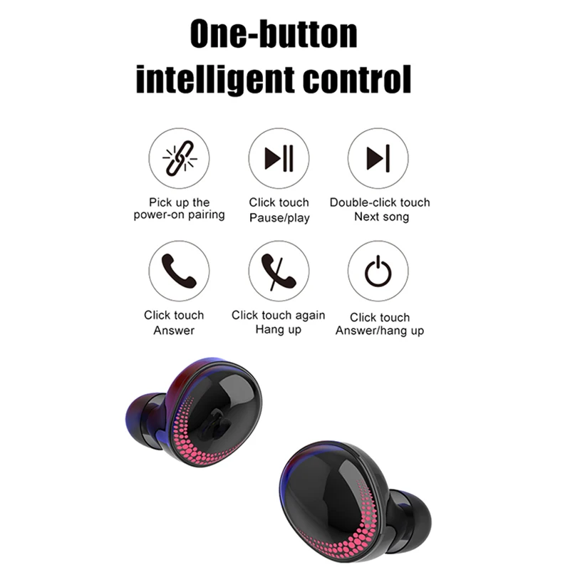 TWS bluetooth наушники беспроводные наушники bluetooth 5,0 стерео HiFi звуковая гарнитура с 3000 мАч зарядным отсеком