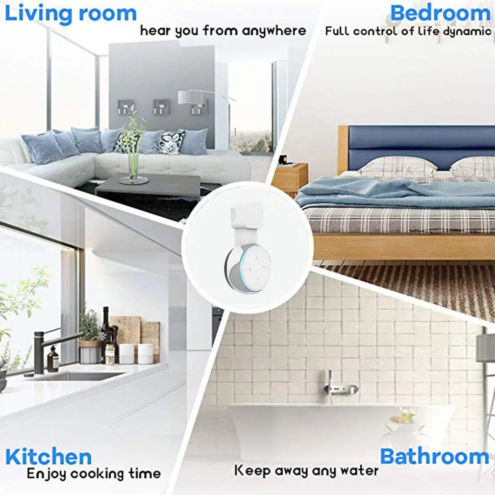 Розетка настенный держатель для Echo Dot 3 кронштейн домашний музыкальный держатель динамика голосовой помощник в кухне спальни портативный аудио стенд