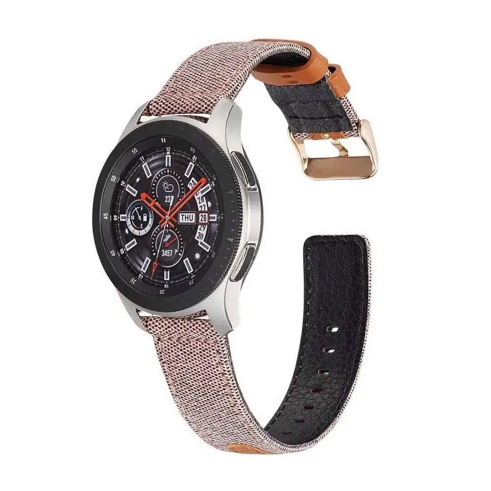 Тканевый ремешок для huawei watch GT 2 pro ремешок samsung galaxy watch 46 мм s3 браслет Ticwatch pro для amazfit 1 2s pace браслет - Band Color: pink sand